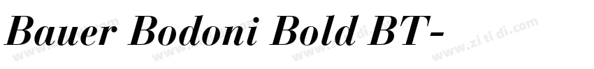 Bauer Bodoni Bold BT字体转换